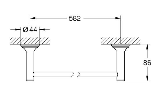 Grohe Essentials Authentic Håndklædestang - 582mm - Krom