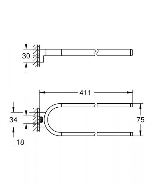 Grohe Selection håndklædeholder - 360 mm - Krom