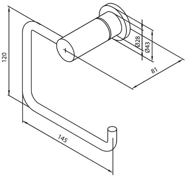 Damixa Silhouet toiletpapirholder - Poleret messing