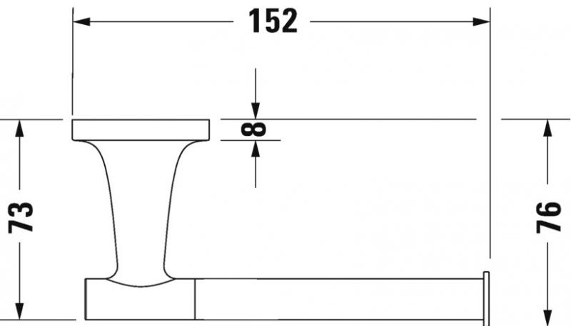 Duravit Starck T toiletpapirholder  - Krom