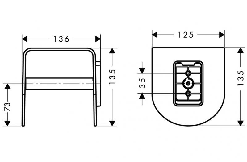 hansgrohe Axor Urquiola papirholder - Krom