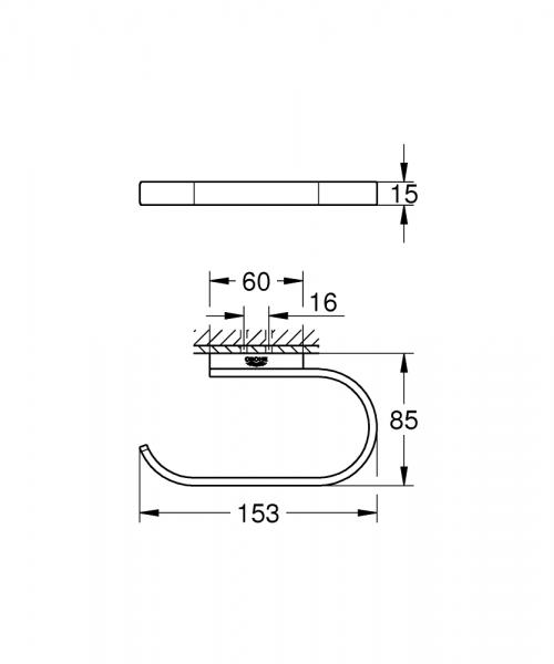 Grohe Selection toiletrulleholder - Krom