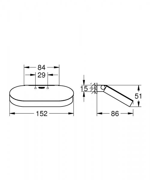 Grohe Selection papirholder - Krom