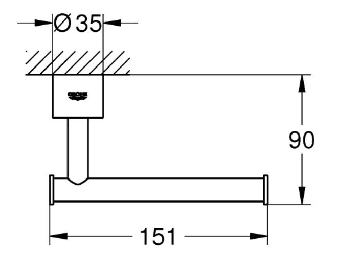 Grohe Atrio toiletpapirholder - Krom