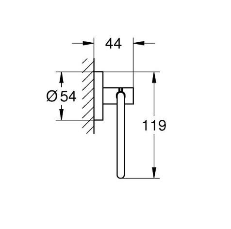 Grohe Start toiletrulleholder - Mat sort