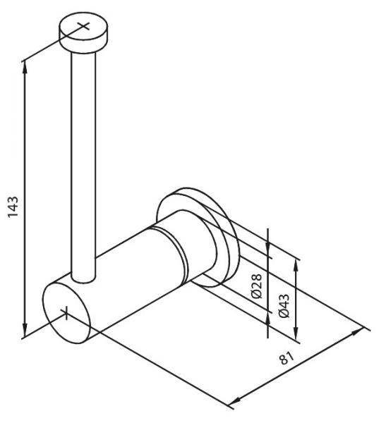 Damixa Silhouet reservepapirholder - Matsort