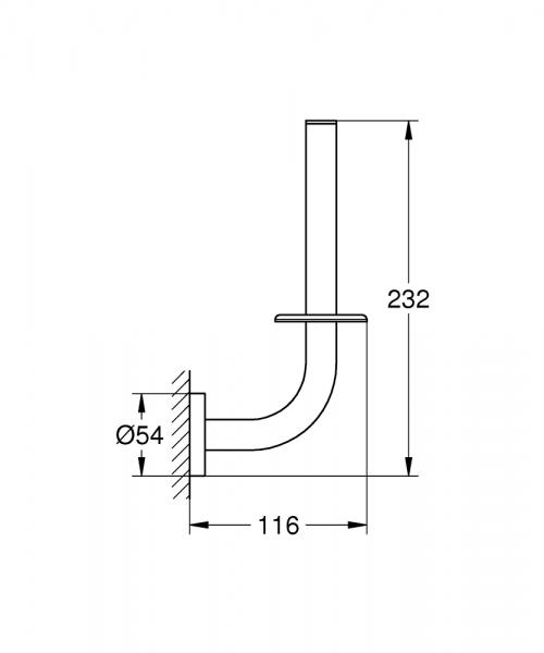 Grohe Essentials reserve toiletrulleholder - Poleret hard graphite