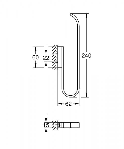 Grohe Selection reserve toiletrulleholder - Krom