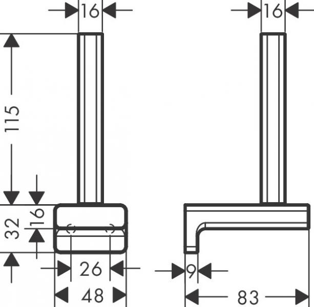 Hansgrohe AddStoris reservepapirholder - Poleret guldoptik