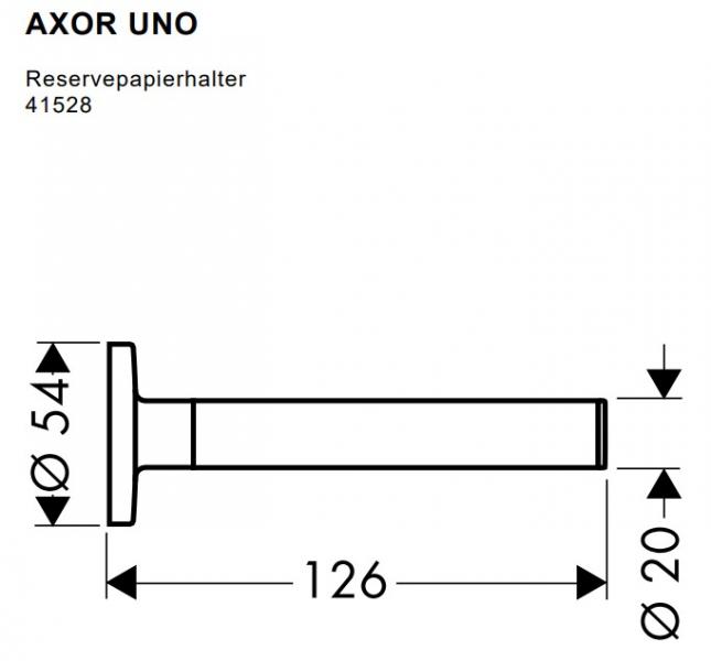 Outlet - AXOR Citterio reservepapirholder - 1 stk. tilbage