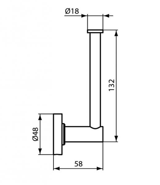 Ideal Standard IOM lodret toiletpapirholder t/væg - Mat sort