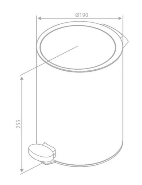 Damixa Zen toiletspand m/pedal og SoftClose 3l - Krom