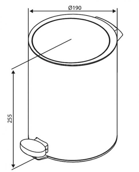 Damixa Zen toiletspand m/pedal og SoftClose 3l - B&oslash;rstet bronze