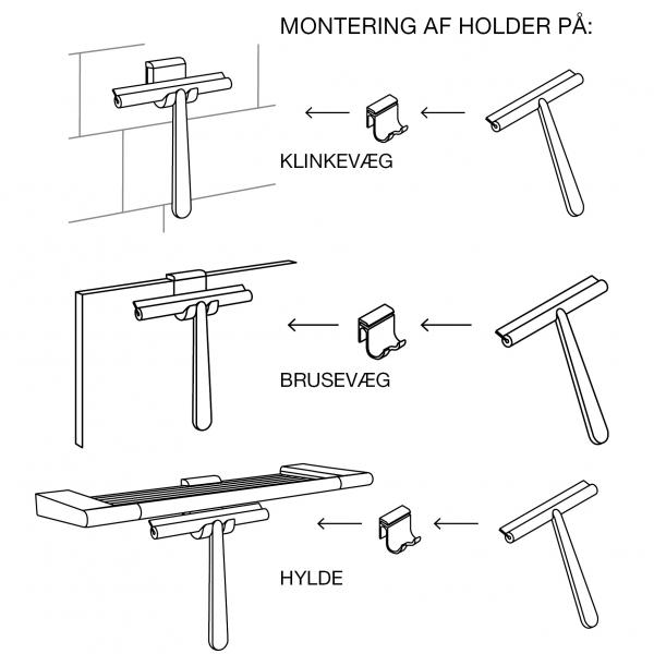 Pressalit Style badskraber - Børstet messing