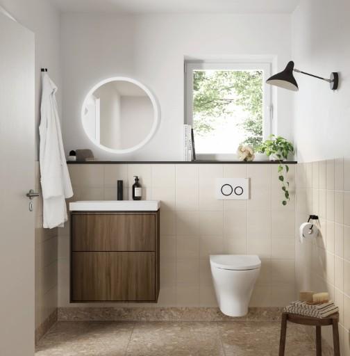 Geberit Option rundt spejl m/direkte og indirekte lys - Ø 60 cm