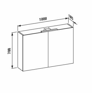 Laufen Base spejlskab - 100 cm - Mat hvid