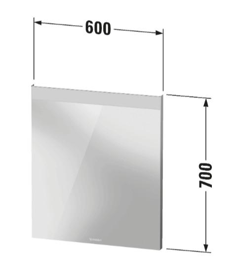 Duravit spejl m/LED lys 60 x 70