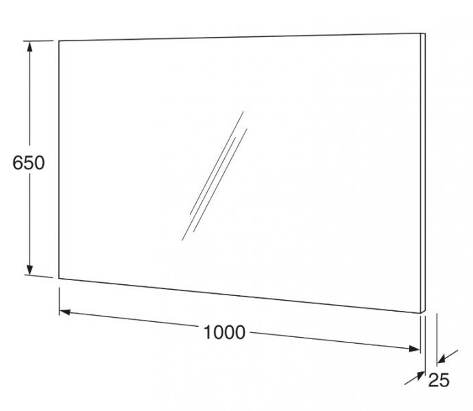 Gustavsberg Artic spejl - 100 cm