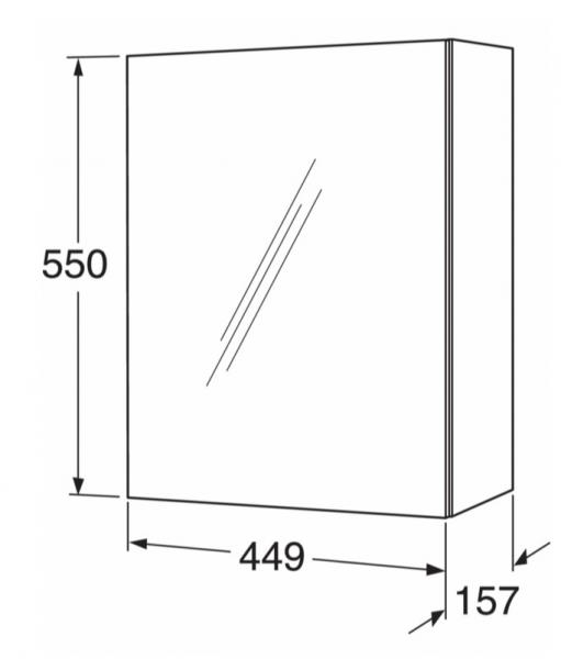 Gustavsberg Graphic Base spejlskab - 45 cm