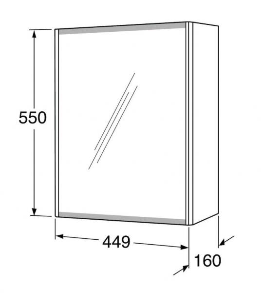 Gustavsberg Graphic 45 spejlskab - Beige