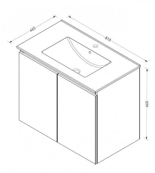 Sanibell Online 81 m&oslash;bels&aelig;t m/grebsfri l&aring;ger - Bardolino eg - Flatpack