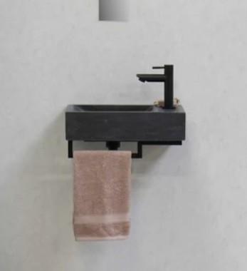 Sanibell Proline 40 håndvask m/håndklædeholder - Hanehul til venstre