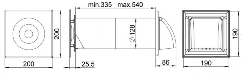 Unite ventilator med varmegenvinding Ø125 m/ on/off