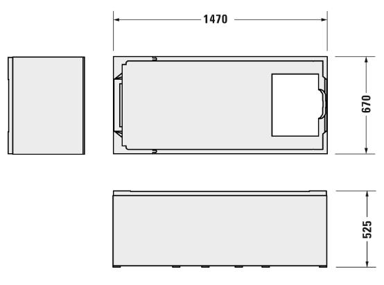 Duravit monteringskasse  No.1 1500x700