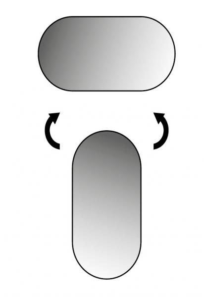 Sanibell Ink SP20 ovalt spejl m/ramme 40 x 80 cm - Mat sort