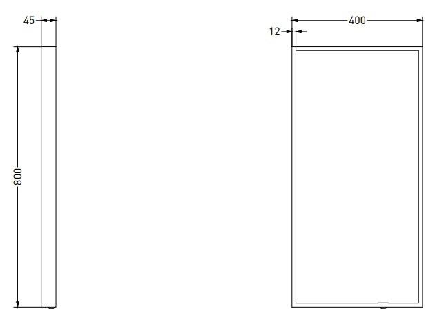 Sanibell Ink SP19 spejl m/lys, varme og sensor 40 x 80 cm - Mat hvid