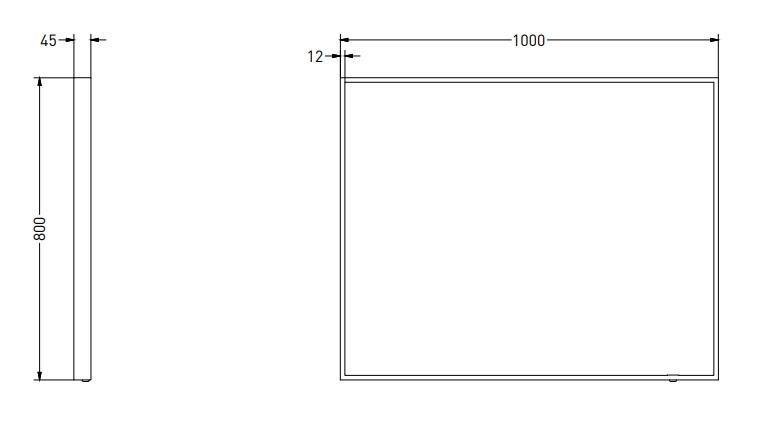 Sanibell Ink SP19 spejl m/lys, varme og sensor 100 x 80 cm - Mat hvid