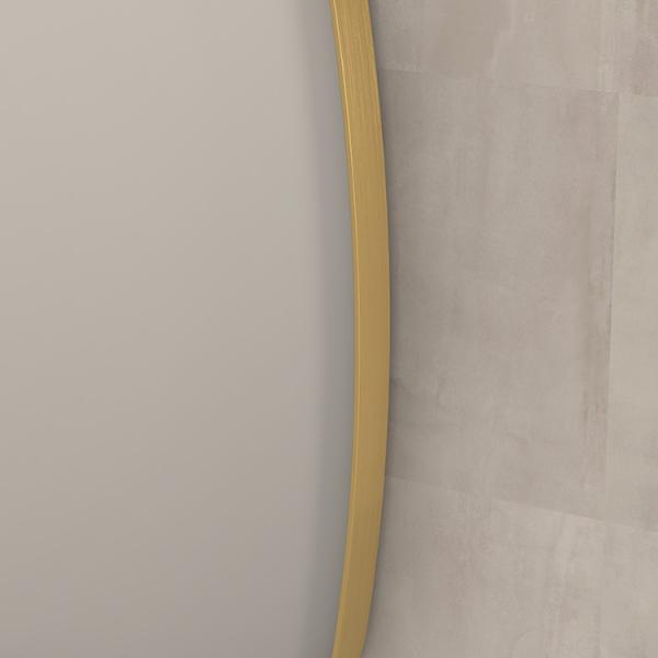 Sanibell Ink SP29 superellipse spejl m/ramme 160 x 80 cm - B&oslash;rstet mat guld