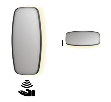 Sanibell Ink SP30 superellipse spejl m/backlight, varme og sensor 50 x 100 cm - Børstet kobber