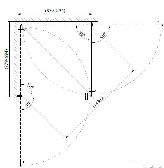 Nortiq Kalmar bruseafskærmning - 90x90 - Mat sort