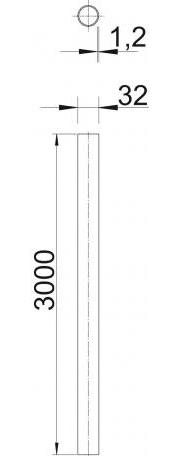 Stålrør 32 mm (1.1/4") varmgalvaniseret (3M)