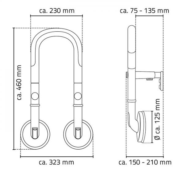 Ridder Assistent støttegreb til badekar - Hvid Ridder Assistent støttegreb til badekar - Hvid