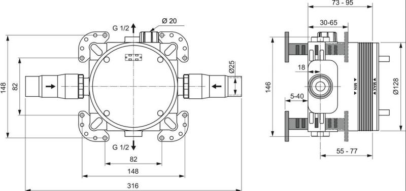 B&oslash;rma EasyBox indbygning Kit-1 m/l&aelig;kagesikringer
