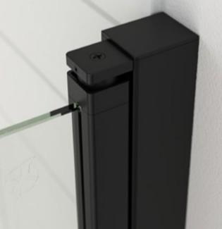Dansani Match A+D 80x100 brusehjørne - Klar glas/mat sort