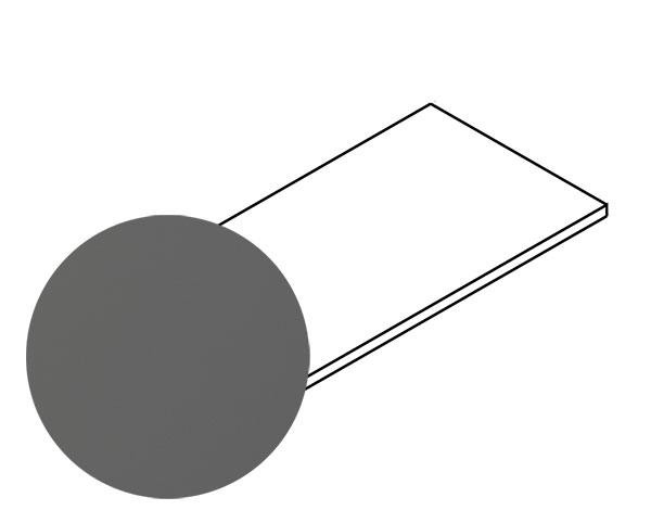 Dansani Luna laminatbordplade 60 - Grå mat