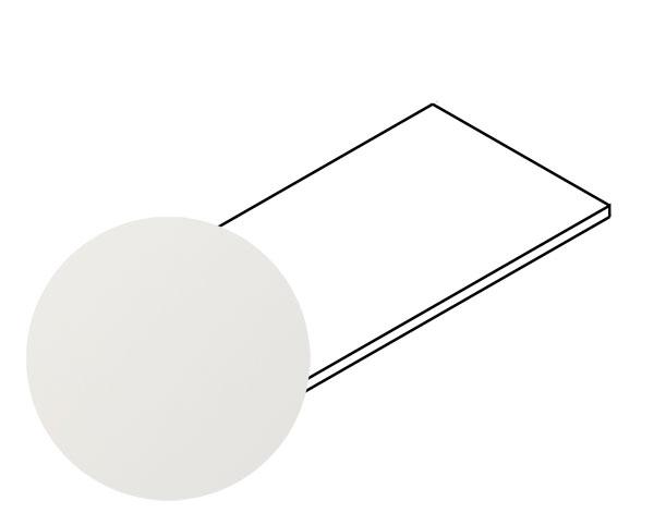 Dansani Luna laminatbordplade 60 - Hvid mat
