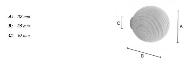 Beslagsboden B406 møbelknop i træ - Lys ask
