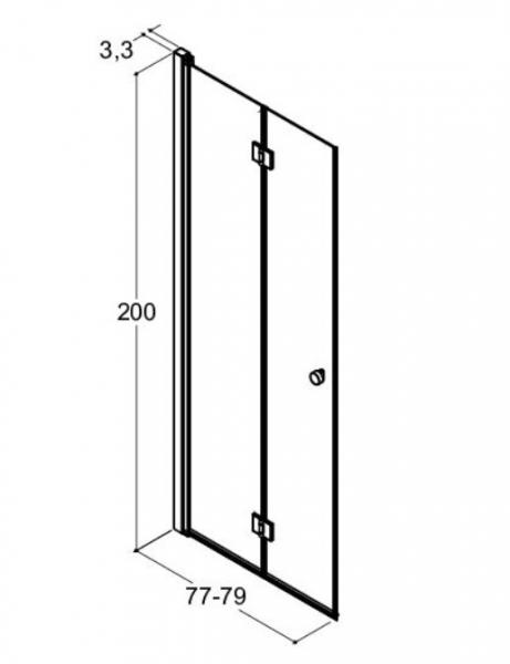 Dansani Match B81 folded&oslash;r - Tonet glas/mat sort