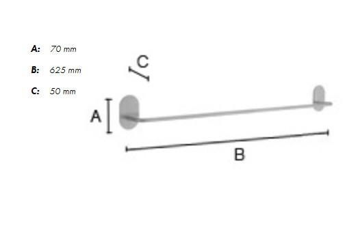 Beslagsboden h&aring;ndkl&aelig;destang - Selvkl&aelig;bende - Mat sort