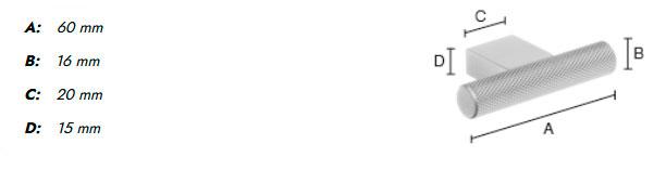 Beslagsboden B410 møbelknop m/crystal cut - Børstet messing