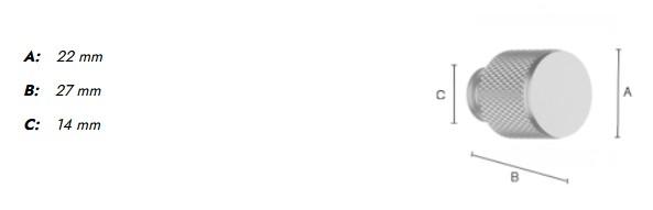 Beslagsboden knobgreb BB451 m/crystal cut - Børstet messing