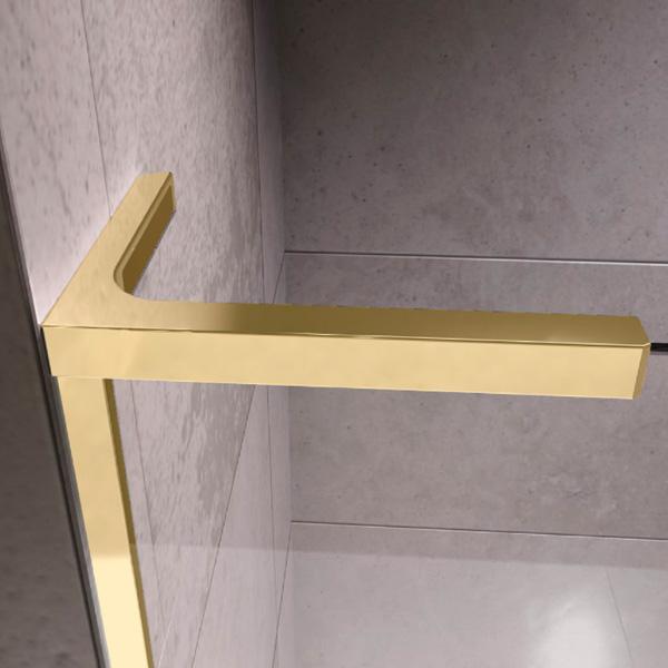 Strømberg Walk-in 305 fast brusevæg 70 cm - Venstre - Klar glas/messing Strømberg Walk-in 305 fast brusevæg 70 cm - Venstre - Klar glas/messing