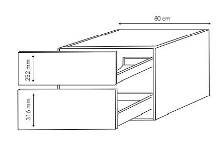 Cass&oslash;e Class 80 m&oslash;bels&aelig;t - Hvidpigmenteret eg m/lameller