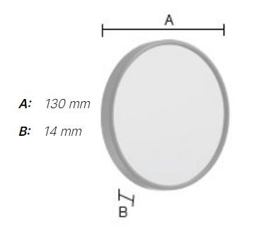 Smedbo kosmetikspejl m/sugekop - 12 x forstørrelse - Mat sort