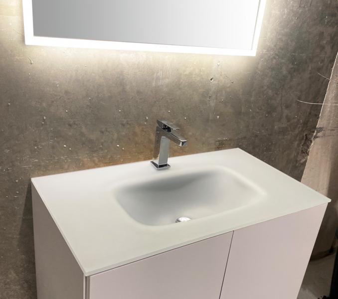 Bath 101 møbelvask i glas - Mat grå