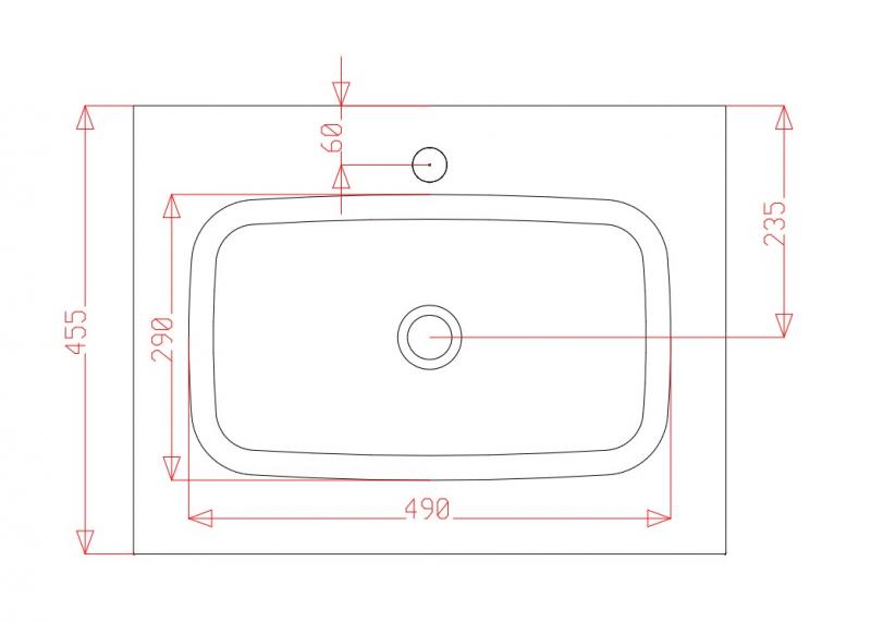 Bath 61 møbelvask i glas - Mat grå